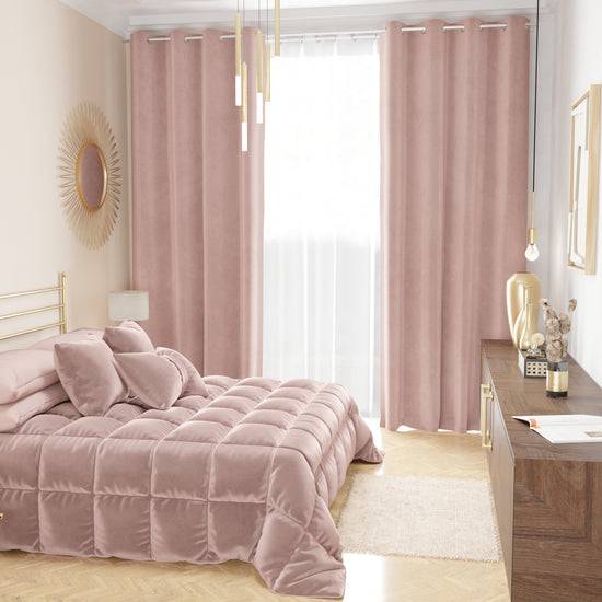 PETTI Tenda a Pannello in Velluto per Interni con Anelli, 140x280 cm, Cipria Italy