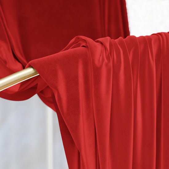 PETTI Tenda a Pannello in Velluto per Interni con Anelli, 140x280 cm, Rosso Qualità