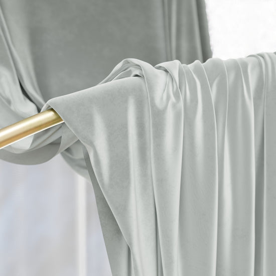PETTI Tenda a Pannello in Velluto per Interni con Anelli, 140x280 cm, Grigio Chiaro Promozione