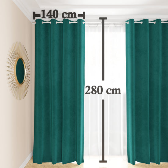 PETTI Tenda a Pannello in Velluto per Interni con Anelli, 140x280 cm, Ottanio Pezzi Unici
