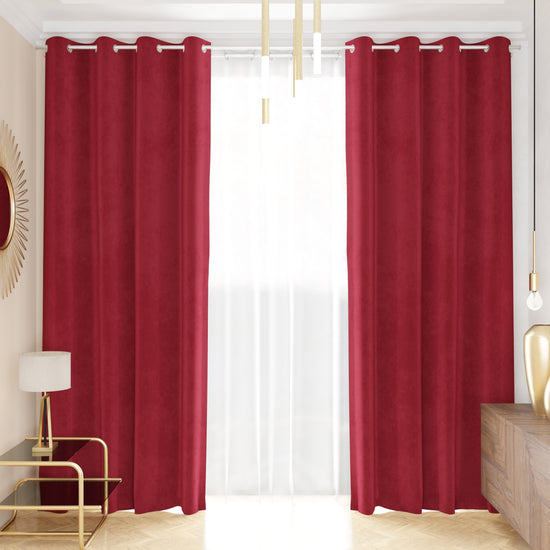 PETTI Tenda a Pannello in Velluto per Interni con Anelli, 140x280 cm, Bordeaux Qualità Garantita