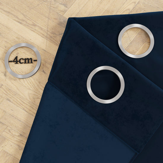 PETTI Tenda a Pannello in Velluto per Interni con Anelli, 140x280 cm, Blu Acquista Ora