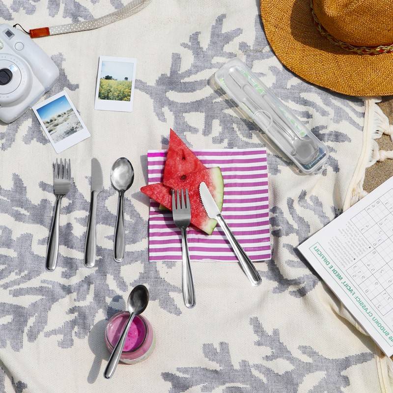 Pintinox USE&REUSE » Set posate da viaggio 16 pezzi in acciaio inox con custodia in polipropilene Comprane uno, ottenene uno gratis