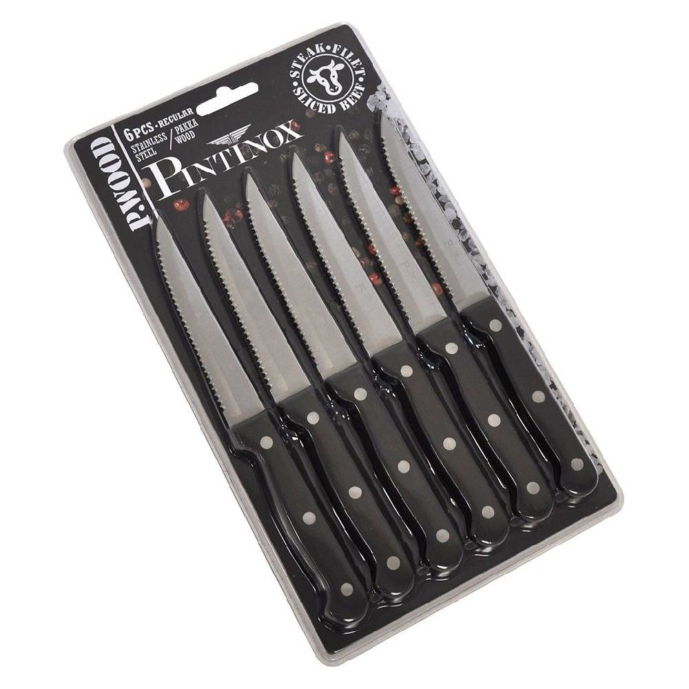 Pintinox P WOOD » 6 Coltelli da carne dimensione regular Fino al 60% di sconto