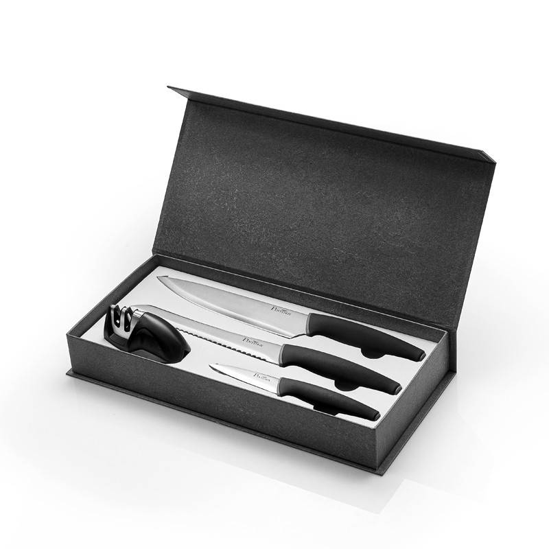 Pintinox Virtuoso Knife Set » set coltelli 4 pezzi coltello pane coltello da chef spelucchino affilacoltelli Convenienza