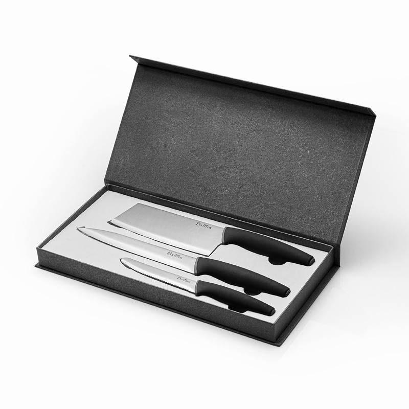 Pintinox Virtuoso Set coltelli » 3 pezzi Coltello arrosto Mannaia Coltello pomodoro Novità
