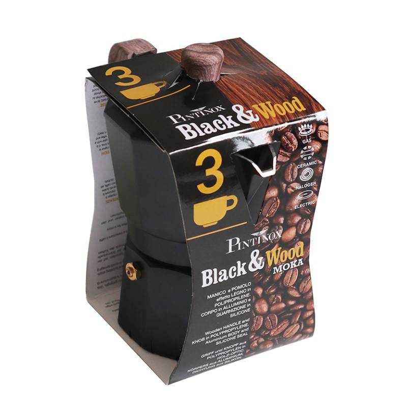 Pintinox Black&Wood» Caffettiera Moka Vendita Economica