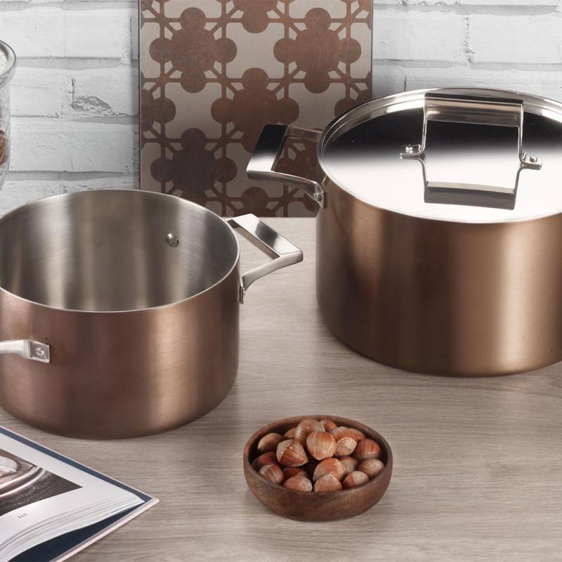 Pintinox Century » Casseruola mezza fonda in trimetallo con coperchio Moda