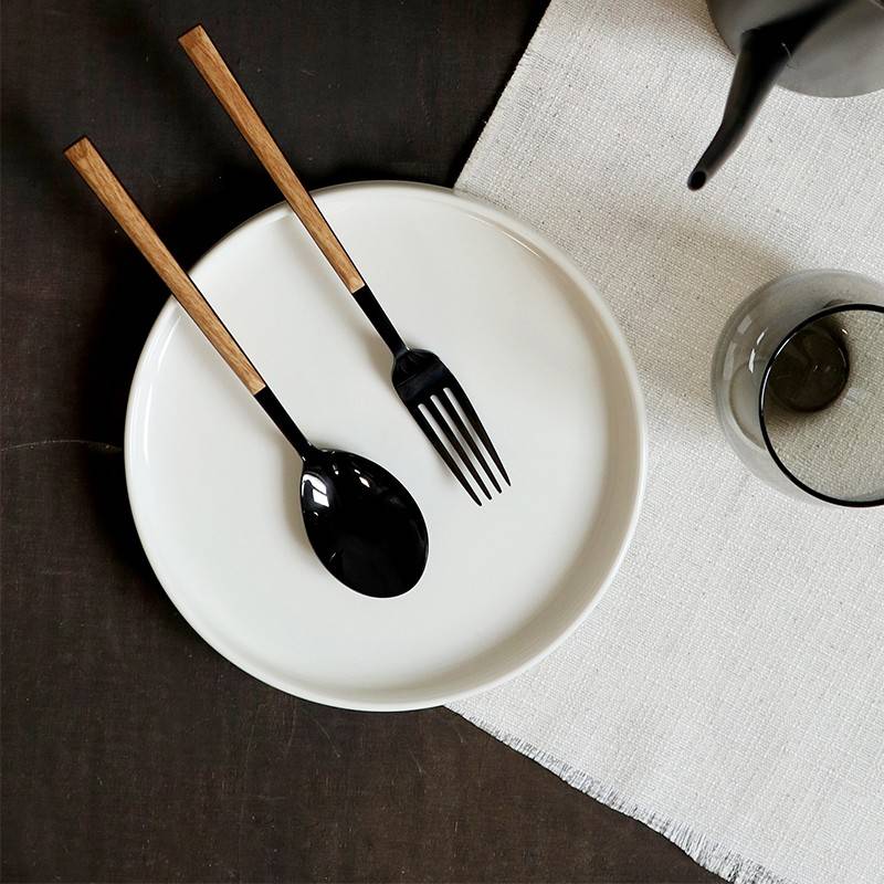 Pintinox Sushi Anniversary Black&Teak » set 24 posate da tavola in acciaio Vendita calda