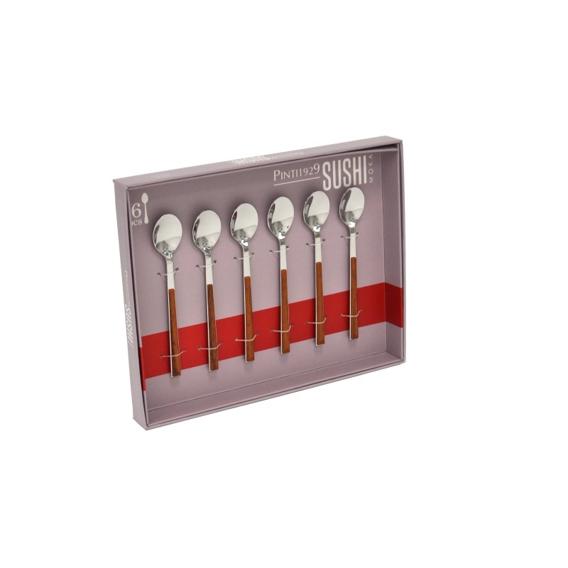 Pintinox Sushi Moka » Cucchiaini con manico mogano Lightning offer