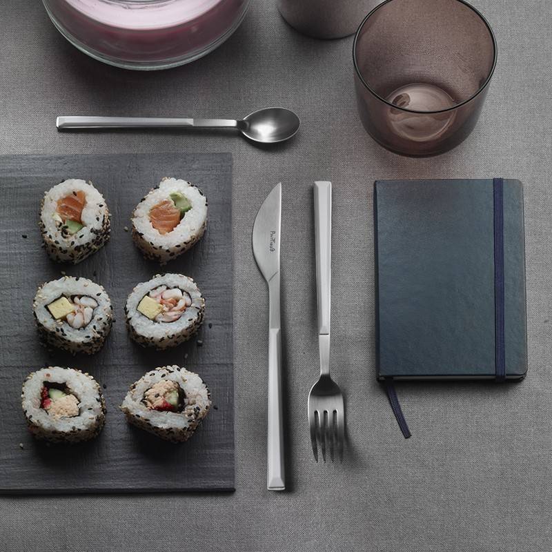 Pintinox Sushi Pro » Set 24 posate da tavola in acciaio satinato con manico bianco Liquidazione