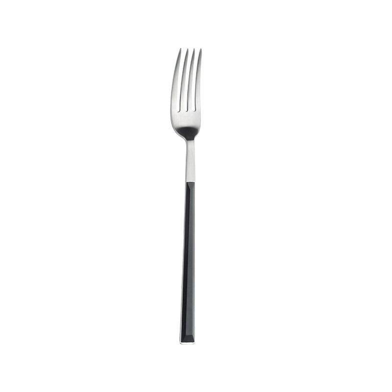 Pintinox Sushi Pro » Set 24 posate da tavola in acciaio satinato con manico nero Offerte giornaliere