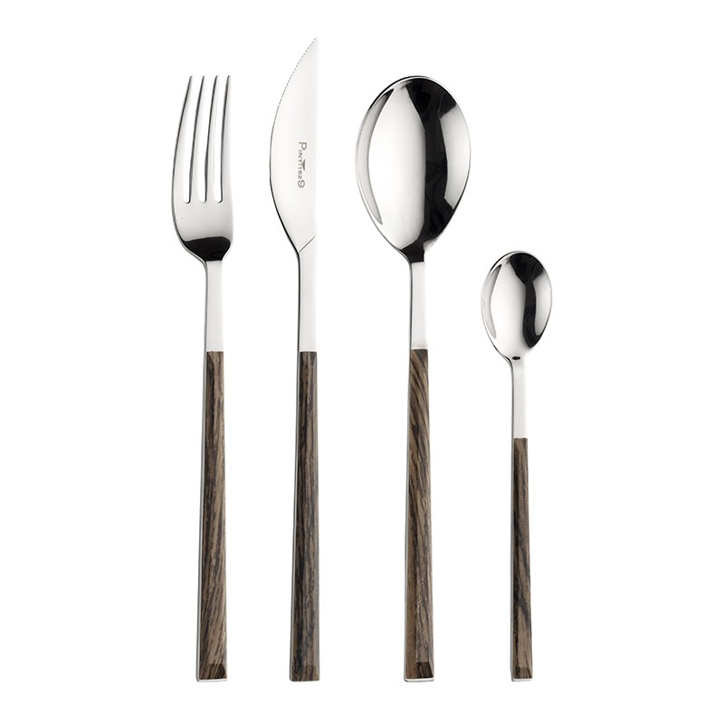 Pintinox Sushi Queen » set 24 posate da tavola in acciaio lucido con manico wenge Super Saving Price