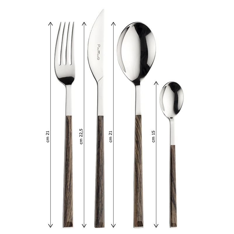 Pintinox Sushi Queen » set 24 posate da tavola in acciaio lucido con manico wenge Super Saving Price