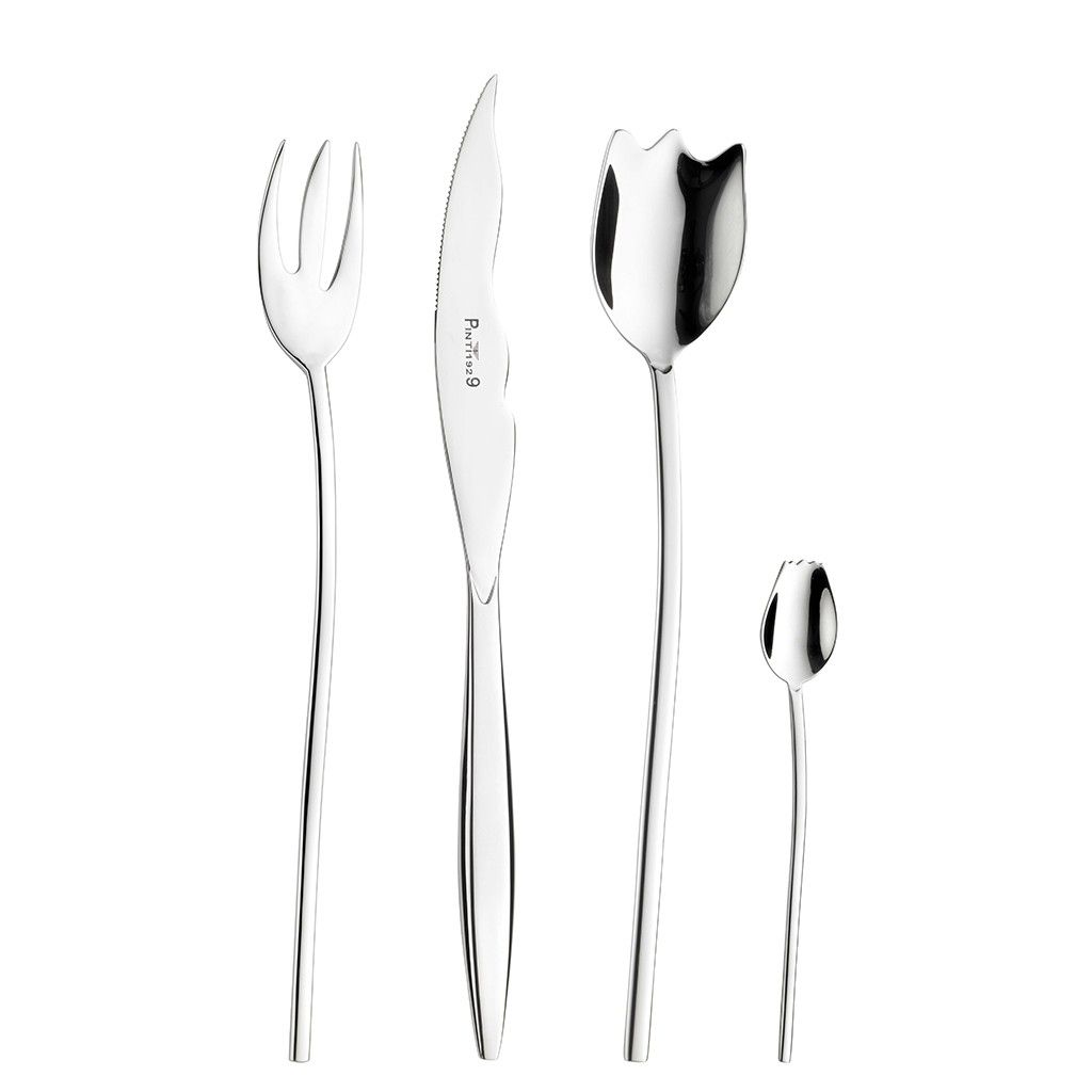 Pintinox Tulipani Extra » Posate da tavola in acciaio set 24 pezzi Ultimo giorno