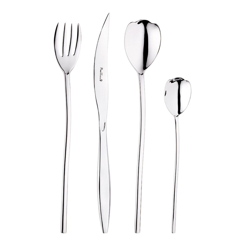 Pintinox Tulipani » Set 24 pz Posate da tavola in acciaio Promozione temporanea