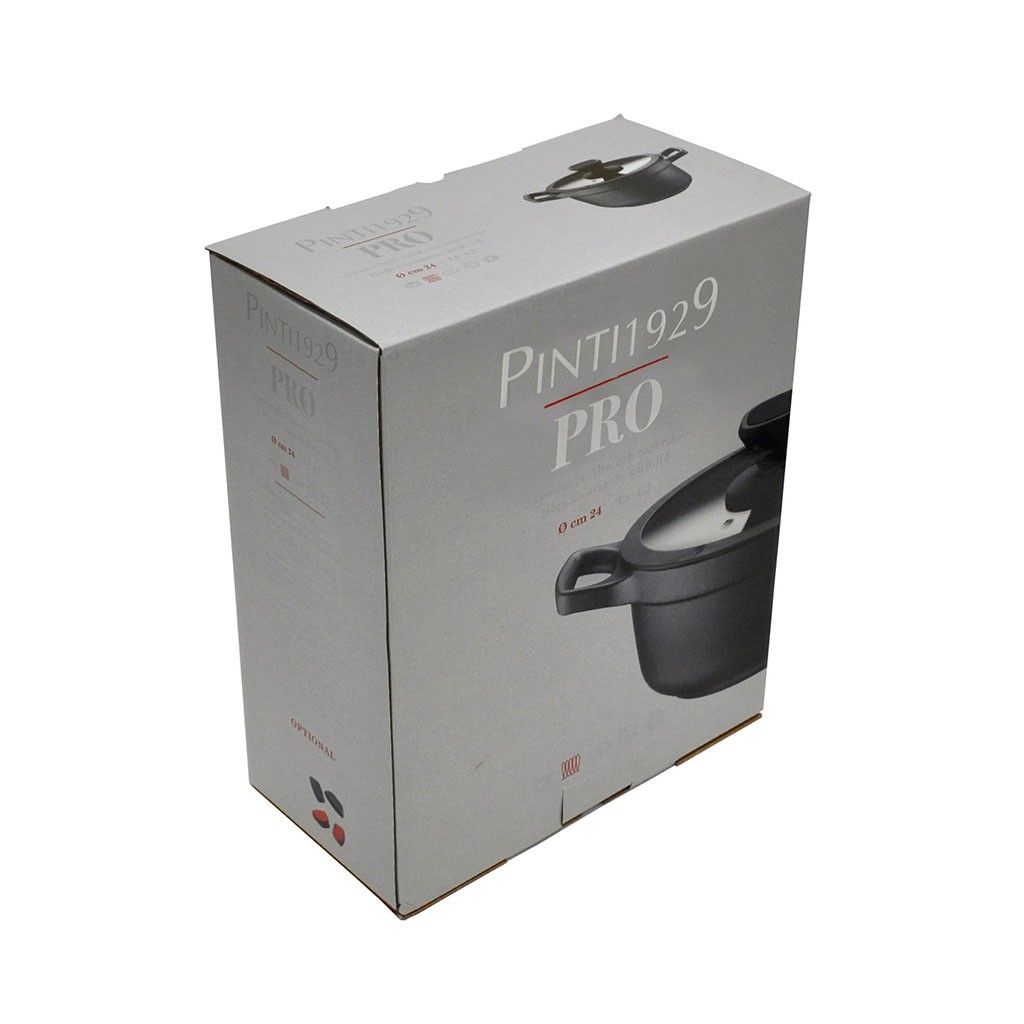 Pintinox PRO » Casseruola alta in alluminio con rivestimento interno antiaderente con coperchio Sostegno trimestrale
