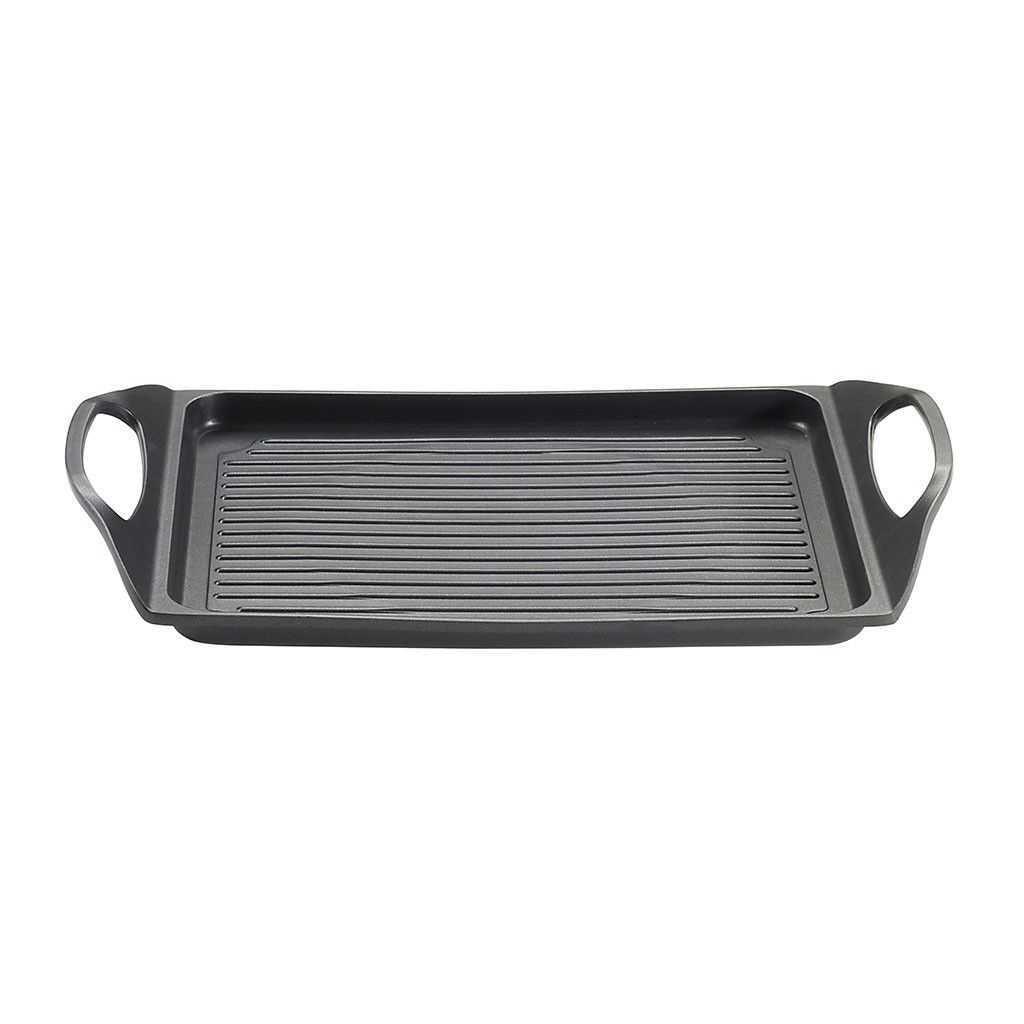 Pintinox PRO » Piastra con grill 45x27 cm in alluminio con rivestimento interno antiaderente Esporta salva