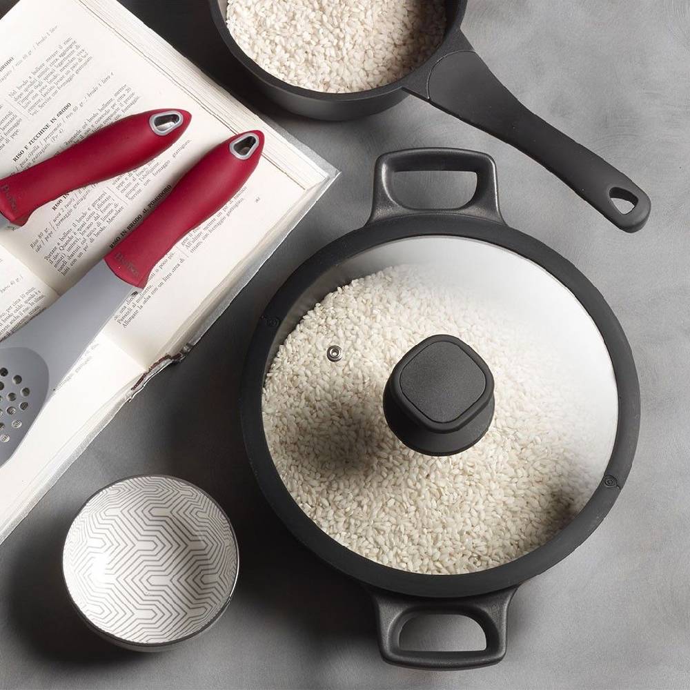 Pintinox PRO » Wok Ø 30 cm in alluminio con rivestimento interno antiaderente con coperchio Black Friday Prezzi