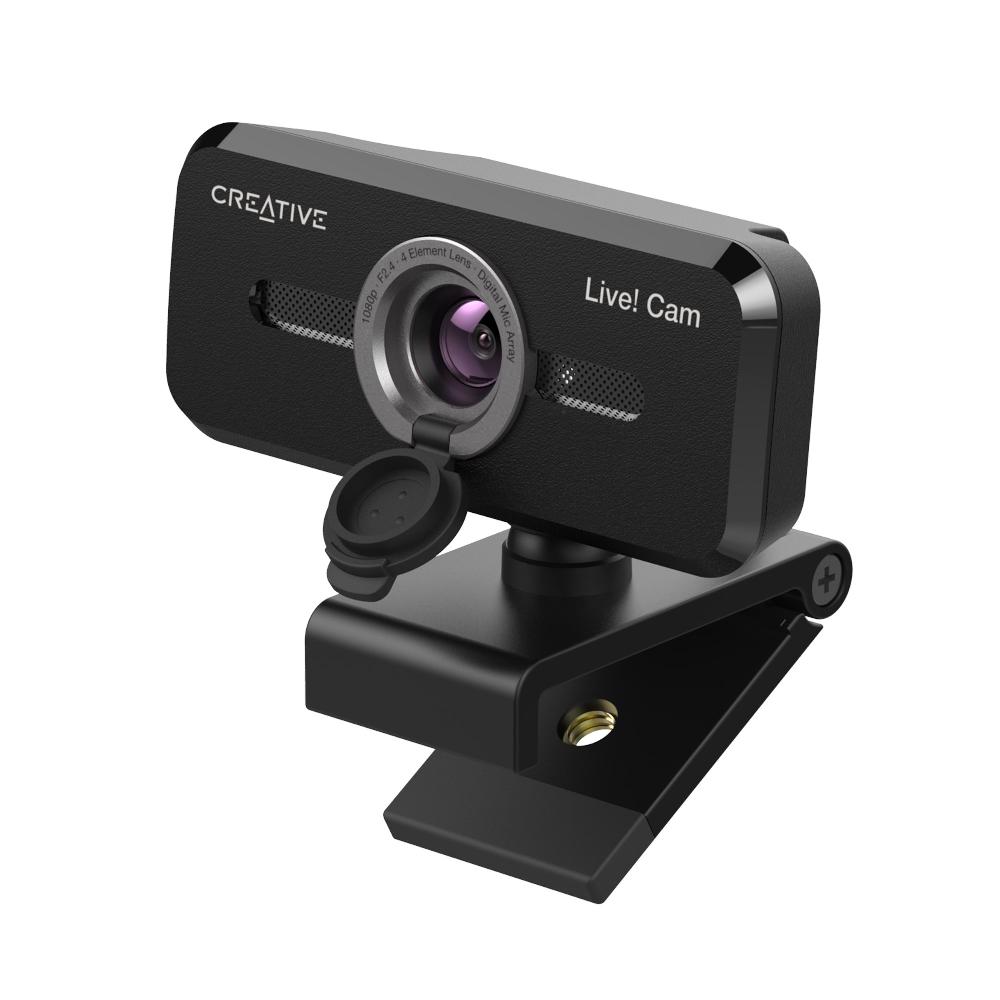 Creative Live Cam Sync 1080p V2 Webcam full HD con disattivazione automatica del microfono e cancellazione del rumore per le videochiamate Pezzi Unici