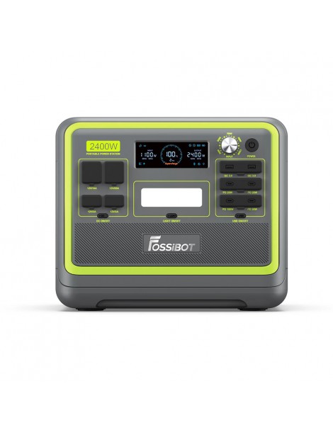 FOSSiBOT F2400 Centrale Elettrica Portatile da 2048Wh/2400W Ricarica Rapida in 1 5 Ore 16 Porte di Uscita - Verde Vendita calda