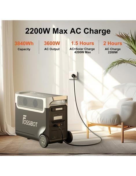 FOSSiBOT F3600 Pro + 2* FOSSiBOT FB3840 + 1* FOSSiBOT SP420 Kit Generatore Solare (11520Wh) In Linea