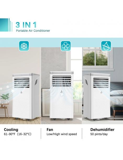 LUKO A011D1-7K 3 in 1 condizionatore d'aria portatile deumidificatore 7000BTU capacità di raffreddamento Limitato a 3 giorni