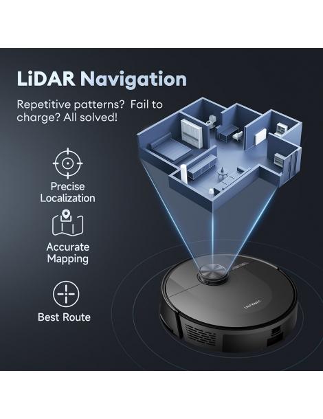 Ultenic D10 Robot Aspirapolvere 15min LiDAR Quick Map 4000Pa Suction 120min Carpet Auto-Boost - Nero Vendita