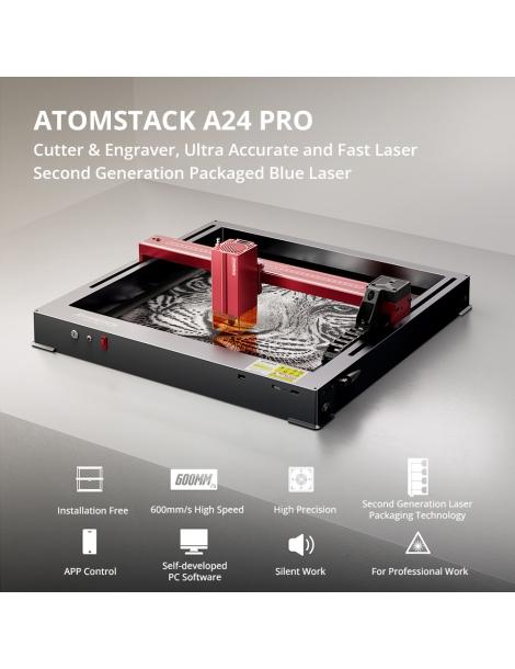 ATOMSTACK A24 PRO 24W Taglierina per incisione laser fuoco fisso precisione di incisione 0 02 mm Consegna Veloce