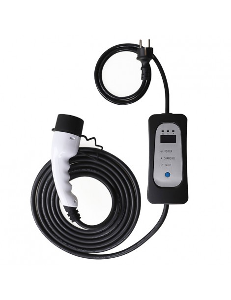 ANDAIIC Modalità 2 8A/10A/13A/16A Current Adjustable 5m Cable Caricabatterie portatile EV-UE Affare Del Giorno