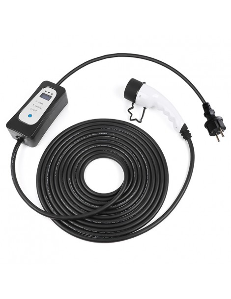 ANDAIIC EV Charger Electric Car Portable Charger Type 2 IEC 62196 Mode 2 8A/10A/13A/16A Current Adjustable 10m Cable Prezzo Ridotto