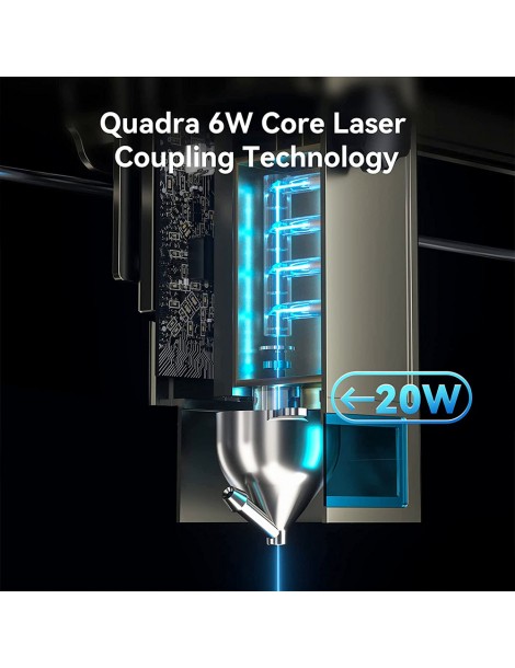 ATOMSTACK S20 Pro 20W Taglierina incisore laser con kit di assistenza pneumatica senza messa a fuoco laser a diodi quad-core Online