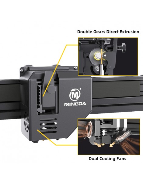 MINGDA Magician Pro Stampante 3D livellamento automatico estrusione diretta a doppio ingranaggio 400*400*400 mm Acquista Ora