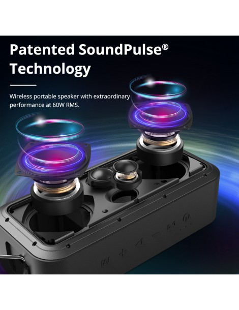 Tronsmart Force Pro 60W Speaker Bluetooth ATS2835 IPX7 - Nero Presa