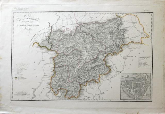 Abebooks Carta Corografica del Tirolo Italiano