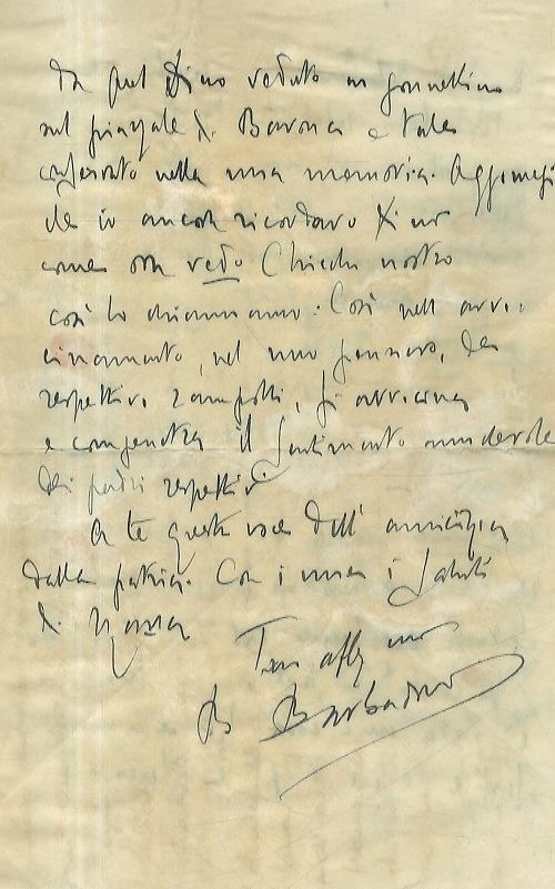 Abebooks Lettera manoscritta autografa firmata stesa su tre facciate su carta intestata "Archivio Storico Italiano Firenze" datata "16 maggio 1927" indirizzata a Nello Puccioni geografo ed etnologo fiorentino. Racconta al Puccio