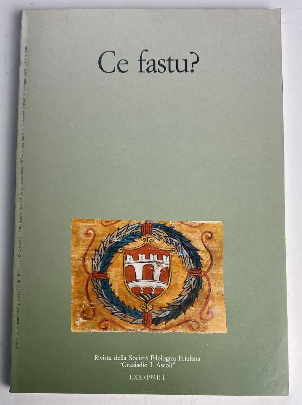 Abebooks Ce fastu? 1994 Vol. 1 2 In Linea