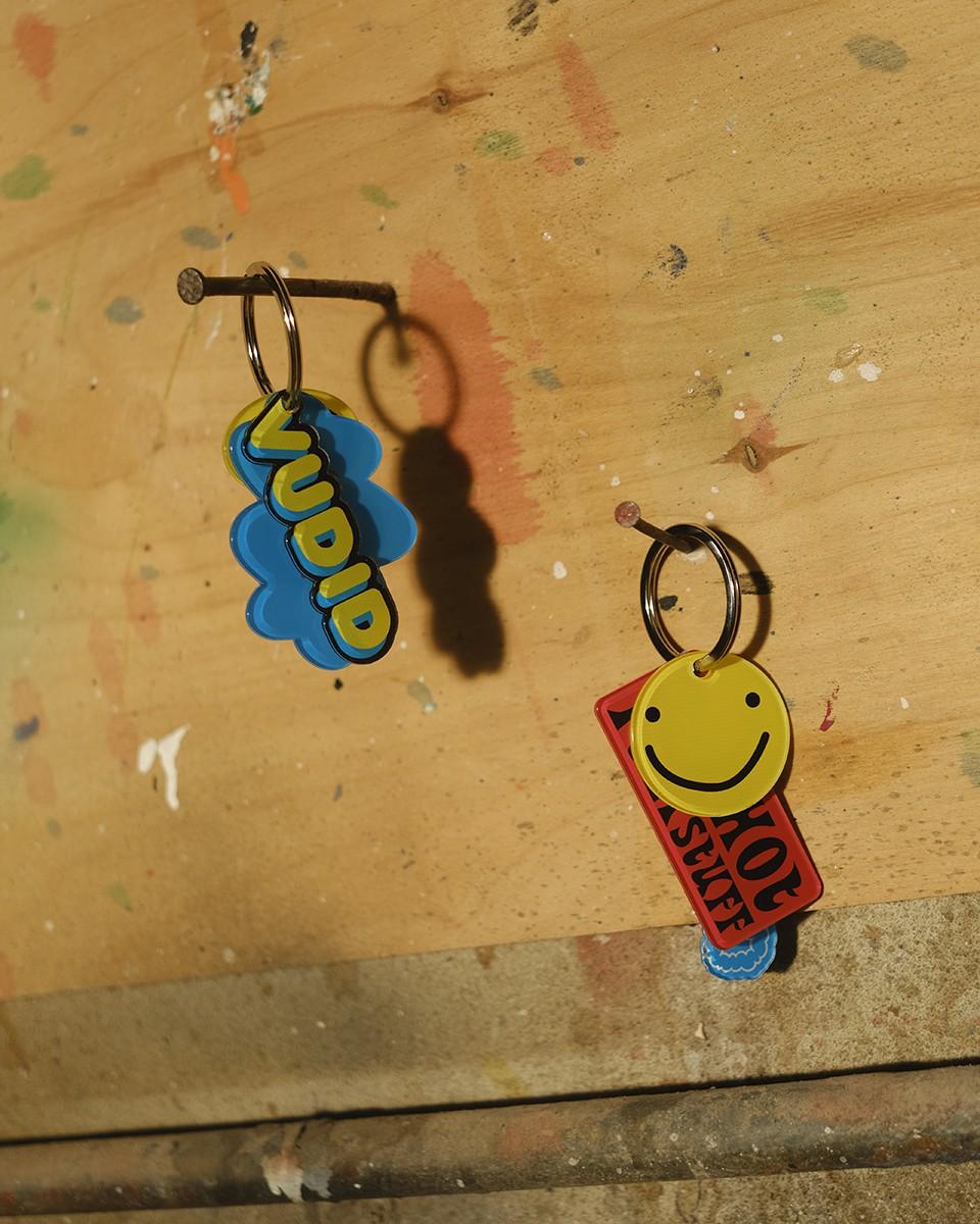 Wood'd Crazy Smile Keychain Moda