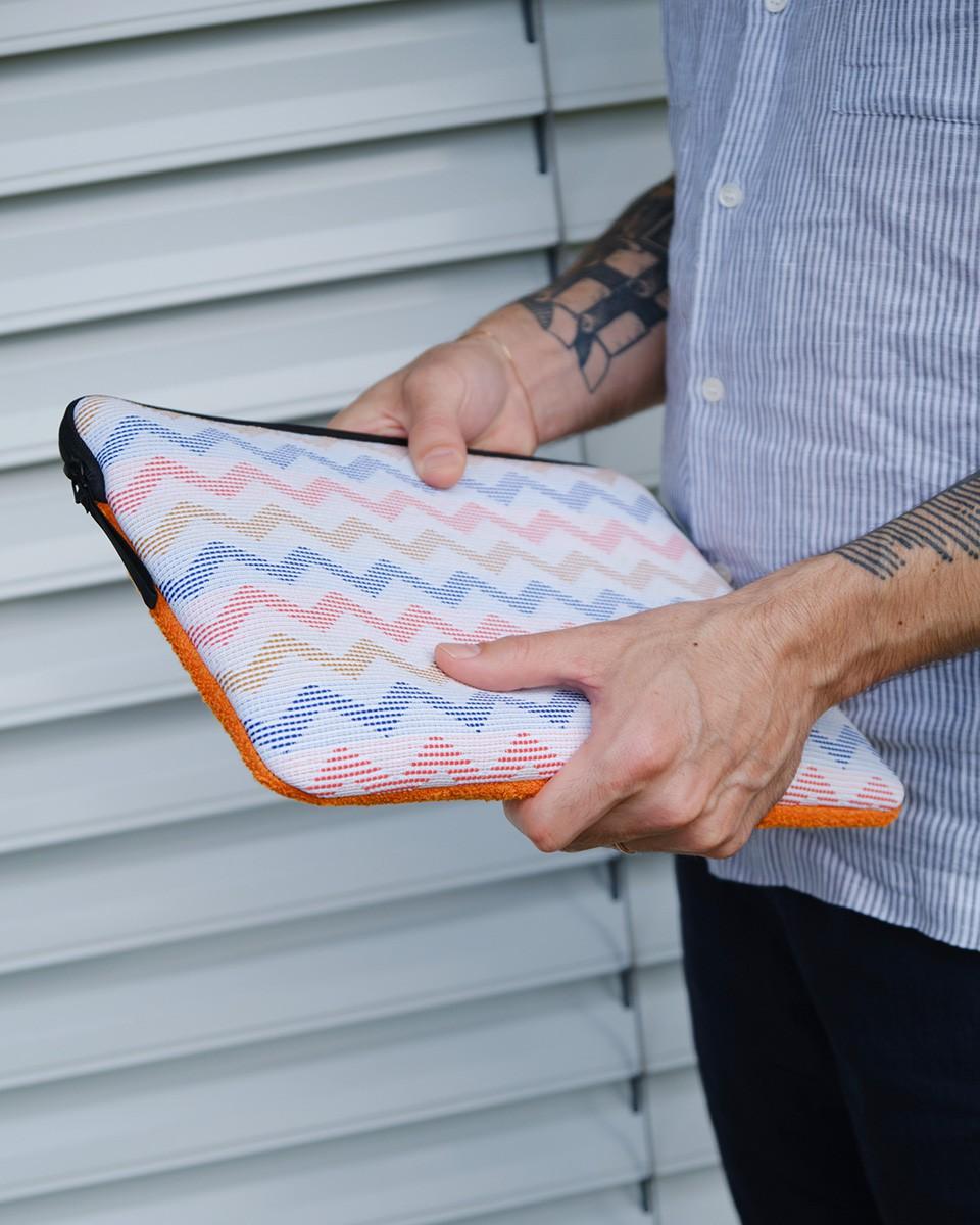 Wood'd Patch Orange Macbook Case In Vendita